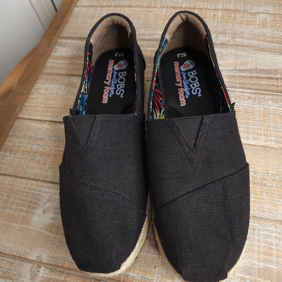 Bobs From Skechers Woman’s Black Espadrille. Size 8 1/2 - Picture 2 of 13
